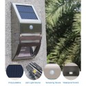 Solar Motion Detection Wall Lamp IP44 Two Lighting Brightness White/Warm White Light Color