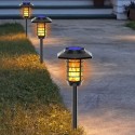 66 LEDs Solar Panel Flame Lamp Outdoor Landscape Lighting