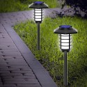 66 LEDs Solar Panel Flame Lamp Outdoor Landscape Lighting