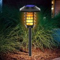 66 LEDs Solar Panel Flame Lamp Outdoor Landscape Lighting