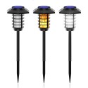 66 LEDs Solar Panel Flame Lamp Outdoor Landscape Lighting