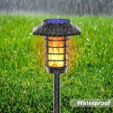 66 LEDs Solar Panel Flame Lamp Outdoor Landscape Lighting