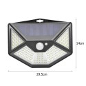 Solar 112 LEDs 5 Luminous Surfaces Floodlight Sensoring  Lamp 4 Working Modes IP65 White Light