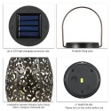 Solar Power Energy LED Lantern Light Outdoor IP44 Hanging Lamp  for Patio Garden Courtyard Pathway