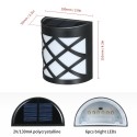 Solar Powered Wall Light Fence Decorative Lamp Dusk-to-Dawn Lighting Control