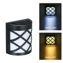 Solar Powered Wall Light Fence Decorative Lamp Dusk-to-Dawn Lighting Control