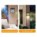 Solar Powered Wall Light Fence Decorative Lamp Dusk-to-Dawn Lighting Control