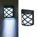 Solar Powered Wall Light Fence Decorative Lamp Dusk-to-Dawn Lighting Control