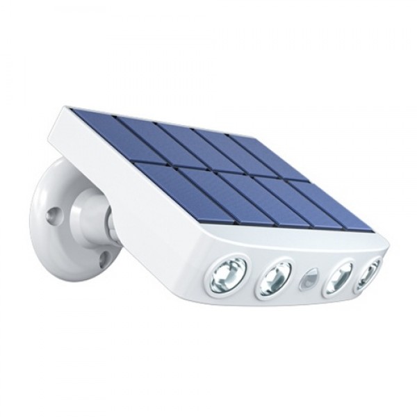 LED Solar Powered Wall Light Rotatable Waterproof Motion-Sensor Lights Outdoor Garden Lamp with Holder