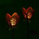 Solar LED Flower Light Lawn Lantern Flame Lamp