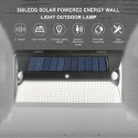 360LEDs Solar Powered Energy Wall Light Outdoor Lamp Double Sensor Sensitive Light Control/ PIR Motion Inductor