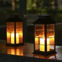 Tomshine Vintage Style Solar Powered Lantern Lights Flickering Flame Fire Candle LED Lamp Outdoor Hanging Decorative Lighting fo