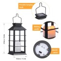 Tomshine Vintage Style Solar Powered Lantern Lights Flickering Flame Fire Candle LED Lamp Outdoor Hanging Decorative Lighting fo