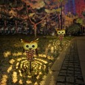 Tomshine Solar Powered Owl Lantern Lights Stake Lamp Metal Owl Decorative LED Garden Landscape Light for Walkway Pathway Yard La