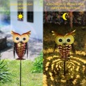 Tomshine Solar Powered Owl Lantern Lights Stake Lamp Metal Owl Decorative LED Garden Landscape Light for Walkway Pathway Yard La