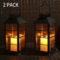 Tomshine Vintage Style Solar Powered Lantern Lights Flickering Flame Fire Candle LED Lamp Outdoor Hanging Decorative Lighting fo