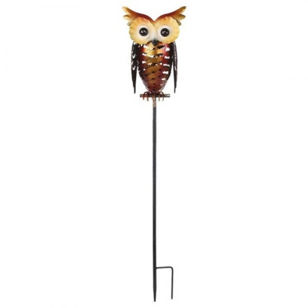 Tomshine Solar Powered Owl Lantern Lights Stake Lamp Metal Owl Decorative LED Garden Landscape Light for Walkway Pathway Yard La