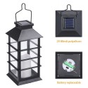 Tomshine Vintage Style Solar Powered Lantern Lights Flickering Flame Fire Candle LED Lamp Outdoor Hanging Decorative Lighting fo