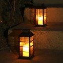 Tomshine Vintage Style Solar Powered Lantern Lights Flickering Flame Fire Candle LED Lamp Outdoor Hanging Decorative Lighting fo