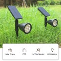 IP65 Color Fixing + Colorful Transformation 7 LED Outdoor Waterproof  Solar Colorful Spotlight