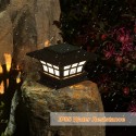 1W Solar Powered Energy LED Garden Yard Bollard Pillar Light Sensitive Control Outdoor Lamp