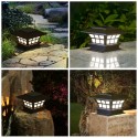 1W Solar Powered Energy LED Garden Yard Bollard Pillar Light Sensitive Control Outdoor Lamp