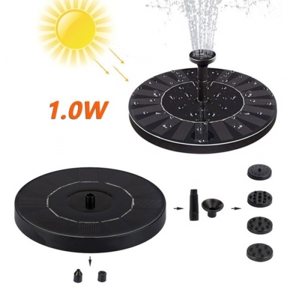 1.0W Solar Water Pump Fountain Garden Landscape Small Fountain