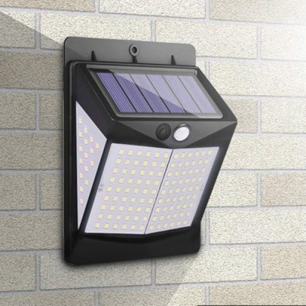 140LED Solar Powered Wall Light PIR Motion Sensor Lights