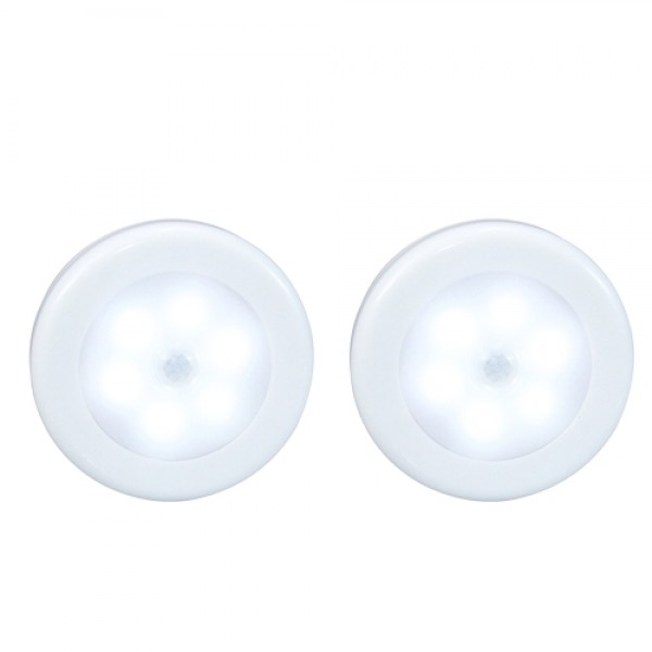 2Pcs Wireless Puck LED Remote Control Cabinet Light