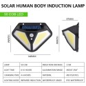 Solar wall light on both sides 102LED human body induction light