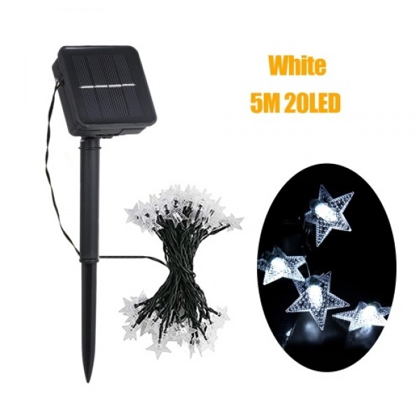 5M/16.4Ft 20 LEDs Solar Powered Energy Fairy String Light