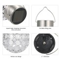 Solar Powered Rechargeable Hollow-out Spherical LED Outdoor Lamp