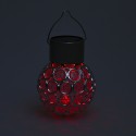 Solar Powered Rechargeable Hollow-out Spherical LED Outdoor Lamp