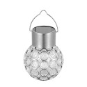 Solar Powered Rechargeable Hollow-out Spherical LED Outdoor Lamp