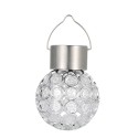 Solar Powered Rechargeable Hollow-out Spherical LED Outdoor Lamp