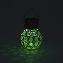 Solar Powered Rechargeable Hollow-out Spherical LED Outdoor Lamp