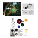 Solar Light Spiral Spinner Solar Wind Chime LED Colour Changing Hanging Wind Light Waterproof Night Lamp