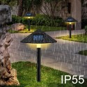 Solar Lawn Umbrella Shade Lamp  IP55 Mushroom Shade Plug Light