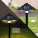 Solar Lawn Umbrella Shade Lamp  IP55 Mushroom Shade Plug Light