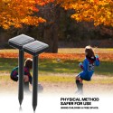 2Pcs Solar Powered Sound Wave Sonic Repeller Outdoor Garden Yard Farm Mouse Gopher Rat Vole Mole Scarer Snake Rodent Repellent E