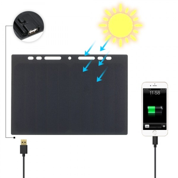 10W Portable Silicon Solar Panel Charger USB Port  for Cell Phone