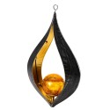 Solar Iron Flame Hanging Lamp IP44 Patio Corridor Pathway Decoration Light