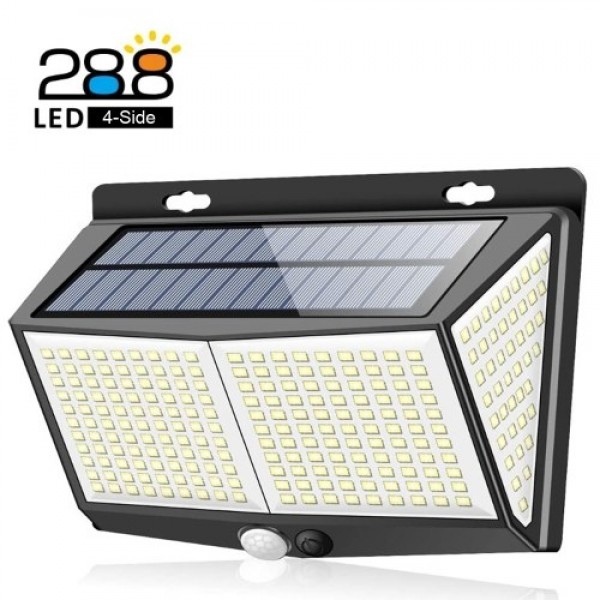 288LEDs Solar Powered Wall Light PIR Motion Sensor Lights