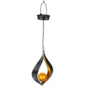 Solar Iron Flame Hanging Lamp IP44 Patio Corridor Pathway Decoration Light