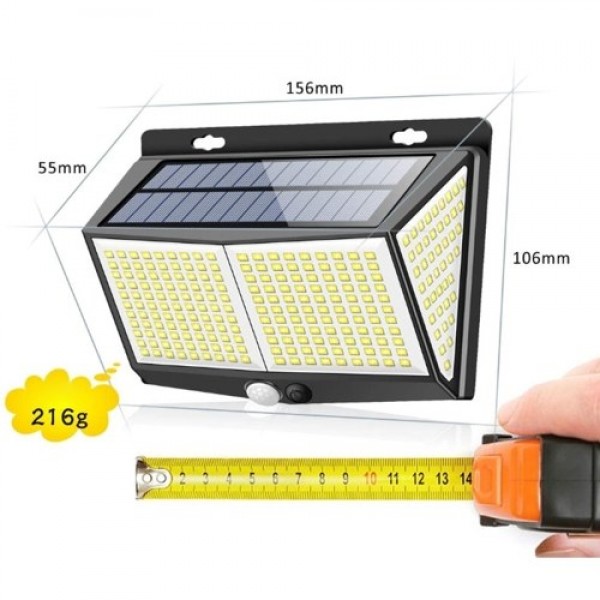 288LEDs Solar Powered Wall Light PIR Motion Sensor Lights