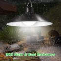 Solar Powered LEDs Ceiling Light Dimmable Shed Lights with Remote and Lighting Control with Timer Function