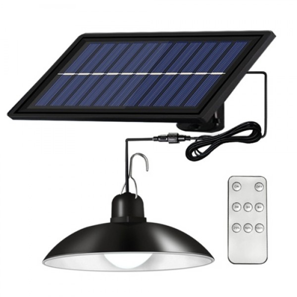 Solar Powered LEDs Ceiling Light Dimmable Shed Lights with Remote and Lighting Control with Timer Function