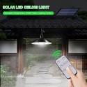 Solar Powered LEDs Ceiling Light Dimmable Shed Lights with Remote and Lighting Control with Timer Function