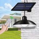 Solar Powered LEDs Ceiling Light Dimmable Shed Lights with Remote and Lighting Control with Timer Function