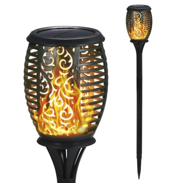 2pack 33LEDs Solar Flame Light Solar Torch Lights with Dancing Flickering Flames Effect